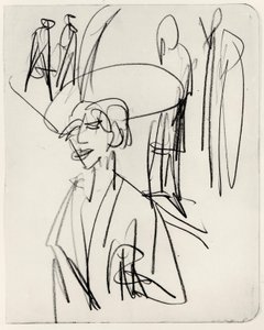 赤いココットに関する研究 作： Ernst Ludwig Kirchner